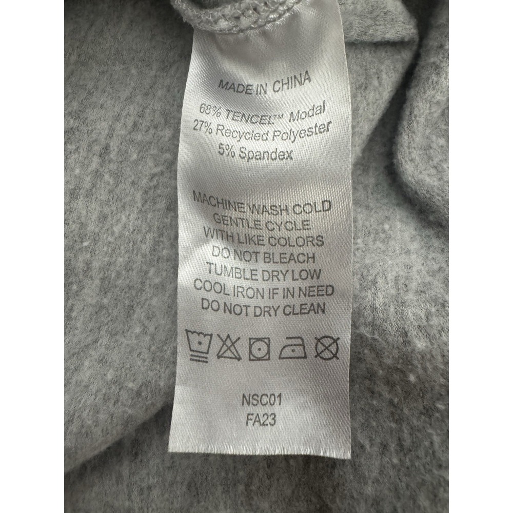 Quince Women's Supersoft Fleece Pullover Hoodie Heather Gray Casual Loungewear L - Picture 6 of 7